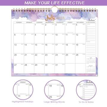 Stylish 2025-2026 Wall Calendar for Effortless Planning