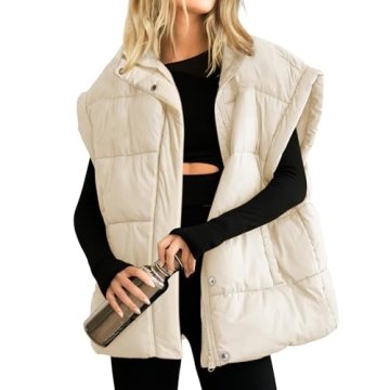 Songling Women's Oversized Puffer Vest - Chic Winter Essential