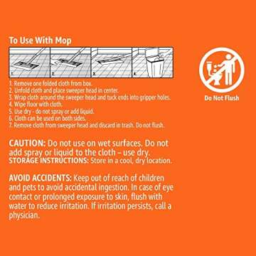 Amazon Basics Quilted Heavy Duty Dry Floor Cloths 44 Count