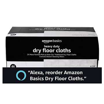 Amazon Basics Quilted Heavy Duty Dry Floor Cloths 44 Count