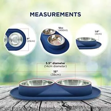 Bonza Spill-Proof Cat and Small Dog Bowls 12 oz