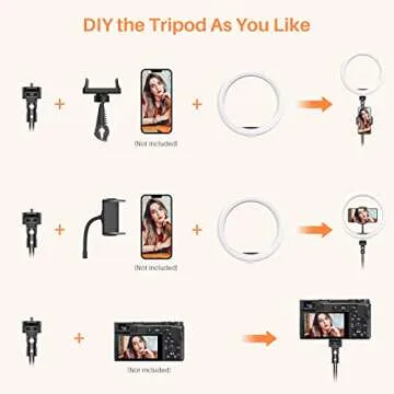 Yoozon 10.2" LED Ring Light with Adjustable Tripod