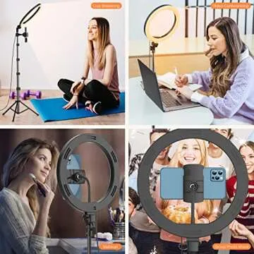 Yoozon 10.2" LED Ring Light with Adjustable Tripod