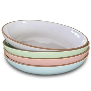 Mora's Exquisite 30oz Ceramic Large Pasta Bowls - 4-Piece Set for Modern Dining