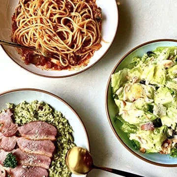 Mora Ceramic Large Pasta Bowls Set of 4 for Stylish Dining