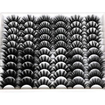 30 Pairs 20MM False Eyelashes Wholesale 6 Styles Mixed Lashes 8D Fluffy Volume Dramatic Faux Mink Ey...