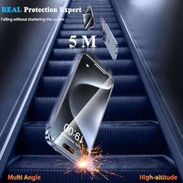 YMHML 3 Pack for iPhone 16 /iPhone 15 Pro/iPhone 15 Screen Protector Tempered Glass, Military Grade HD Clear Film Case Friendly Accessories