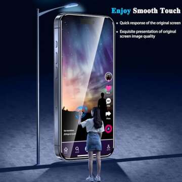 YMHML 3 Pack for iPhone 16 /iPhone 15 Pro/iPhone 15 Screen Protector Tempered Glass, Military Grade HD Clear Film Case Friendly Accessories