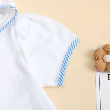 woshilaocai Toddler Baby Swim Cover Up Boy Girl Terry Cloth Hooded Zip-up Cover Ups for Swimwear Summer Beach (Bow-Blue,3-4T)