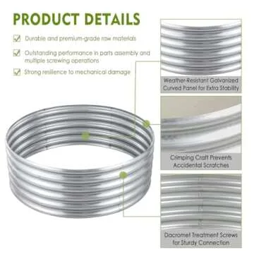 FORTUNO Galvanized Raised Garden Bed for Any Gardening Needs