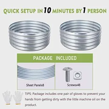 FORTUNO Galvanized Raised Garden Bed for Any Gardening Needs