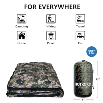 Hotkoko Lightweight Puffy Blanket for Camping & Travel