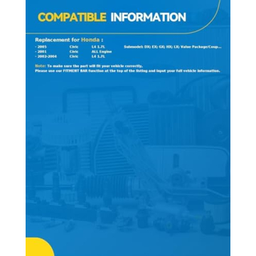 PHILTOP Cold Air Intake Kit for Honda Civic 2001-2005