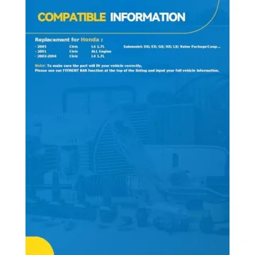 PHILTOP Cold Air Intake Kit for Honda Civic 2001-2005