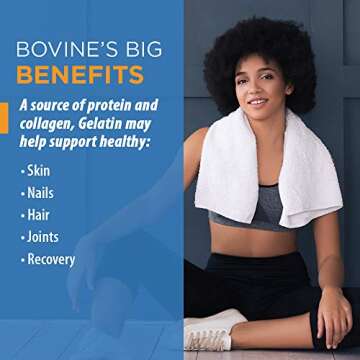 Thompson Hydrolyzed Gelatin 2000mg | Bovine-Sourced Protein & Collagen for Healthy Cells & Nails Support | Enhanced Absorption | 60 Tablets