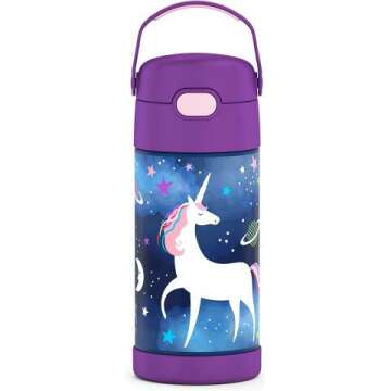 Thermos Kids Straw Bottle - Space Unicorn 12oz