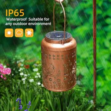 Cardinal Solar Lanterns for Outdoor Garden Decor Gifts