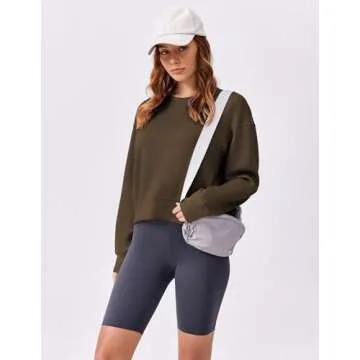 Stylish PINSPARK Cropped Crewneck Sweatshirt for Women