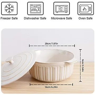 FE Casserole Dish Ceramic Rome Pillar Bakeware 1.7 Quart