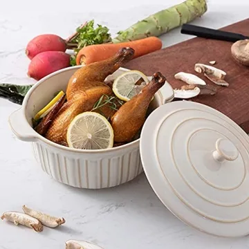 FE Casserole Dish Ceramic Rome Pillar Bakeware 1.7 Quart