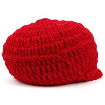 Armycrew Mario and Luigi Infant 2 Piece Outfit Crochet Hat and Pants - Mario RED