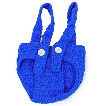 Armycrew Mario and Luigi Infant 2 Piece Outfit Crochet Hat and Pants - Mario RED