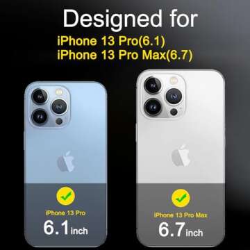 Ferilinso Designed for iPhone 13 Pro Max Camera Lens Protector, Designed for iPhone 13 Pro Camera Le...