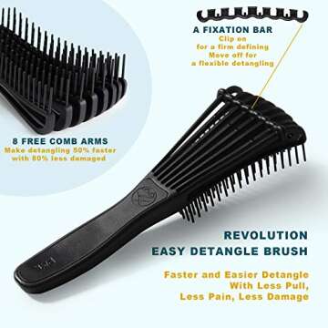 O BRUSHZOO Hair Brush Set for Curly and Straight Hair