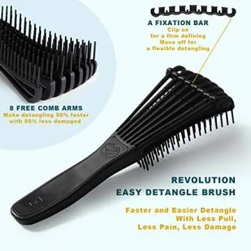 O BRUSHZOO Hair Brush Set for Curly and Straight Hair