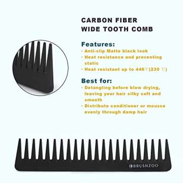 O BRUSHZOO Hair Brush Set for Curly and Straight Hair