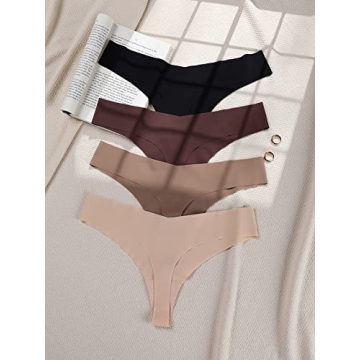 MakeMeChic Seamless Bra and Panty Set for Women