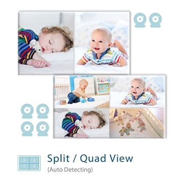 Moonybaby Low EMF 5" HD Baby Monitor with 2 Cameras
