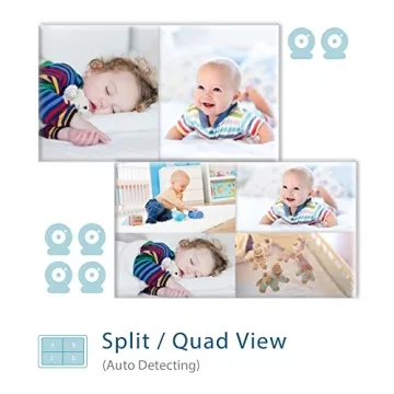 Moonybaby Low EMF 5" HD Baby Monitor with 2 Cameras