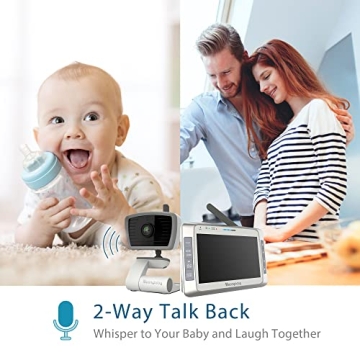Moonybaby Low EMF 5" HD Baby Monitor with 2 Cameras