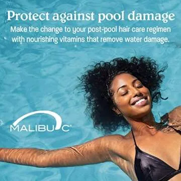 Malibu C Swimmers Wellness Shampoo - Chlorine Shampoo for Swimmers to Combat Dry, Brittle Hair - Restores Texture Affected by Pool Elements - Sulfate Free Hair Care (33.8 oz)