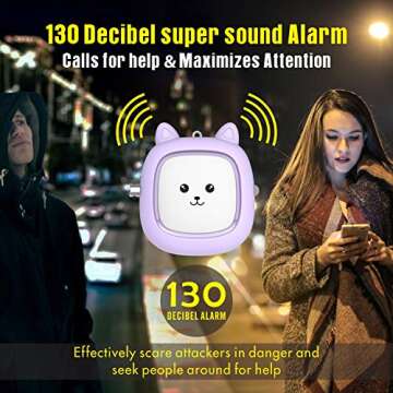 Safe Sound Personal Alarm,3 Pack130 dB Loud Siren Song Emergency Self-Defense Security Alarm Keychai...