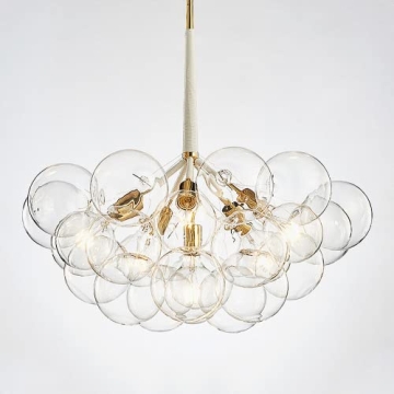 Clear Glass Globe Chandelier for Modern Homes