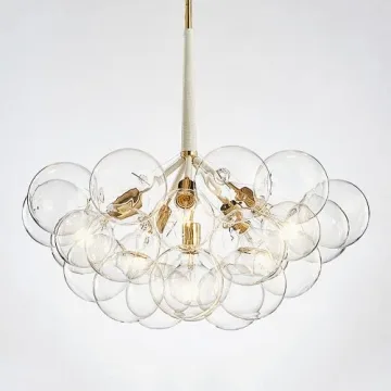 Clear Glass Globe Chandelier for Modern Homes