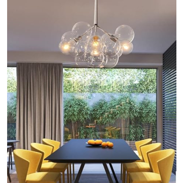 Clear Glass Globe Chandelier for Modern Homes