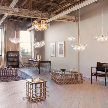 Clear Glass Globe Chandelier for Modern Homes