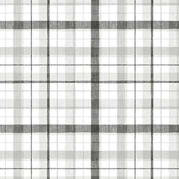 Norwall Prepasted Wallpaper in Elegant Black and Grey