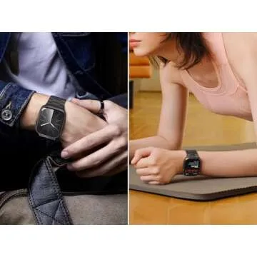 iiteeology Lightweight Stainless Steel Band Designed for Apple Watch Series 1-10, 42mm, 41mm, 40mm, 38mm,SE &SE2,Replacement iWatch Bands for Women,Space Gray