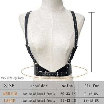 Stylish Xinxinyu Women's Faux Leather Body Harness for Parties