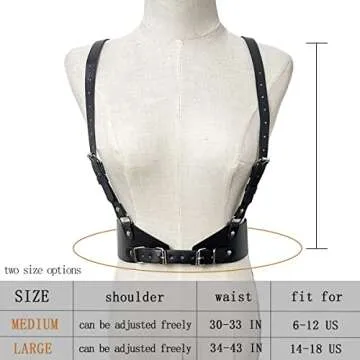 Stylish Xinxinyu Women's Faux Leather Body Harness for Parties