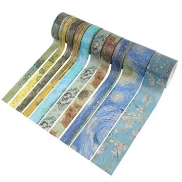 Lychii Van Gogh Washi Tape Set - 10 Rolls for Creative Projects