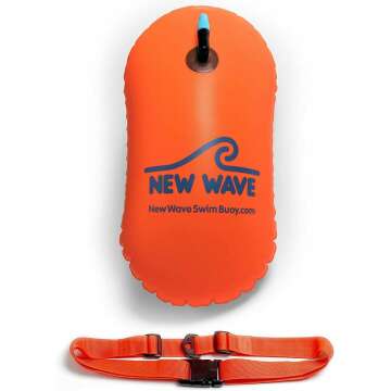 New Wave Swim Bubble Tow Float - Stay Safe for Open Water Swimmers