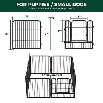 FXW 24-Inch Rollick Dog Playpen for Puppies & Small Dogs