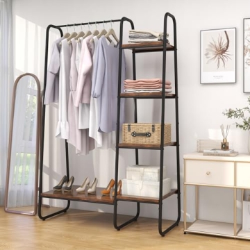 Tangkula Garment Rack with Shelves for Stylish Storage