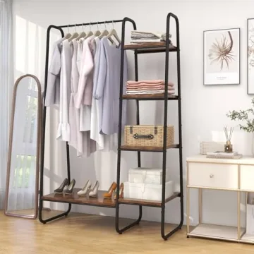 Tangkula Garment Rack with Shelves for Stylish Storage