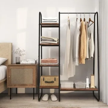 Tangkula Garment Rack with Shelves for Stylish Storage